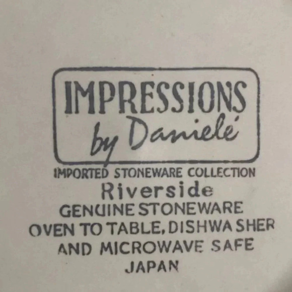 Impressions by Daniele  Vintage impressions by daniele riverside stoneware dinner plate